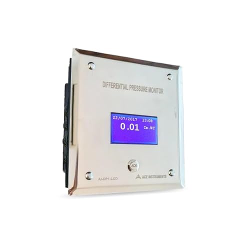 Image of Digital Differential Pressure Indicator (Range:-180 to 180 Pascals) for Isolation Rooms, Pharmaceutical Clean Rooms Along with Calibration Certificate Model: ACE AI-DP1-LCD