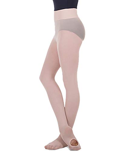 Image of TotalSTRETCH Smooth Knit Wide Waist Convertible Tights DARK NUDE / Youth - S-M