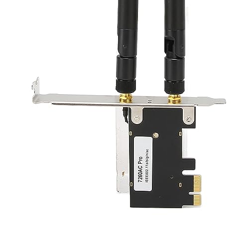 7260AC Pro PCIE Card, 1200Mbps Dual Band 2.4GHz 5GHz, Bluetooth 4.0 Plug and Play Adaptador de Red para PC de Escritorio con Windows 7, 8, 10 y 11 miniatura 6