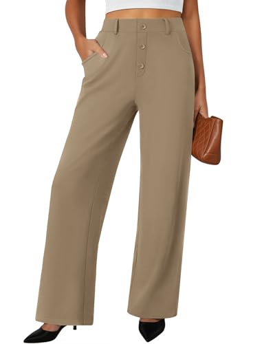 FireSwan Wide Leg Pants Woman Palazzo Casual Slacks High Waisted Trousers Loose Business Work Dress Office Pockets Dark Coffee FireSwan Wide Leg Pants Woman Palazzo Casual Slacks High Waisted Trousers Loose Business Work Dress Office Pockets Dark Coffee