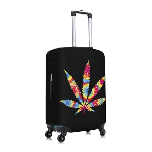 Tie Dyed Cannabis Leaf Travel Luggage Cover Suitcase Protector Bag,Anti-Scratch Fits 18-32 Inch Luggage,Suitcase Sleeve For Kid And Adult,Medium3
