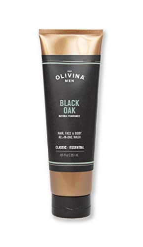 Olivina Men Olivina hair, face and body all-in-one wash - black oak 8.5 fl Ounce, 8.5 Ounce