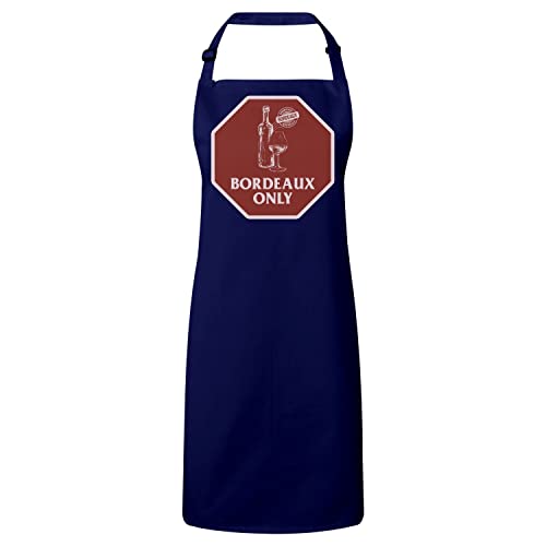 Tablier cuisine premium navy et bordeaux au design exclusif Grand Cru France