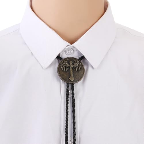 Image of USA 250th Anniversary Western Cowboy Patriotic Eagle Bolo Tie | Premium braided leather, anti-tarnish alloy pendant, adjustable sliding clasp, patriotic bolo tie for USA 250th Anniversary
