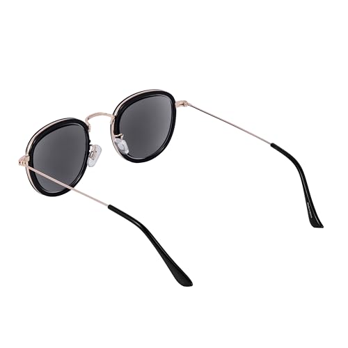 Reading Sunglasses, The Esteemed Full Lens Sun Reader (non bifocal) for Men and Women - Hard Carrying Case Included (Black/Gold, 3.5)3