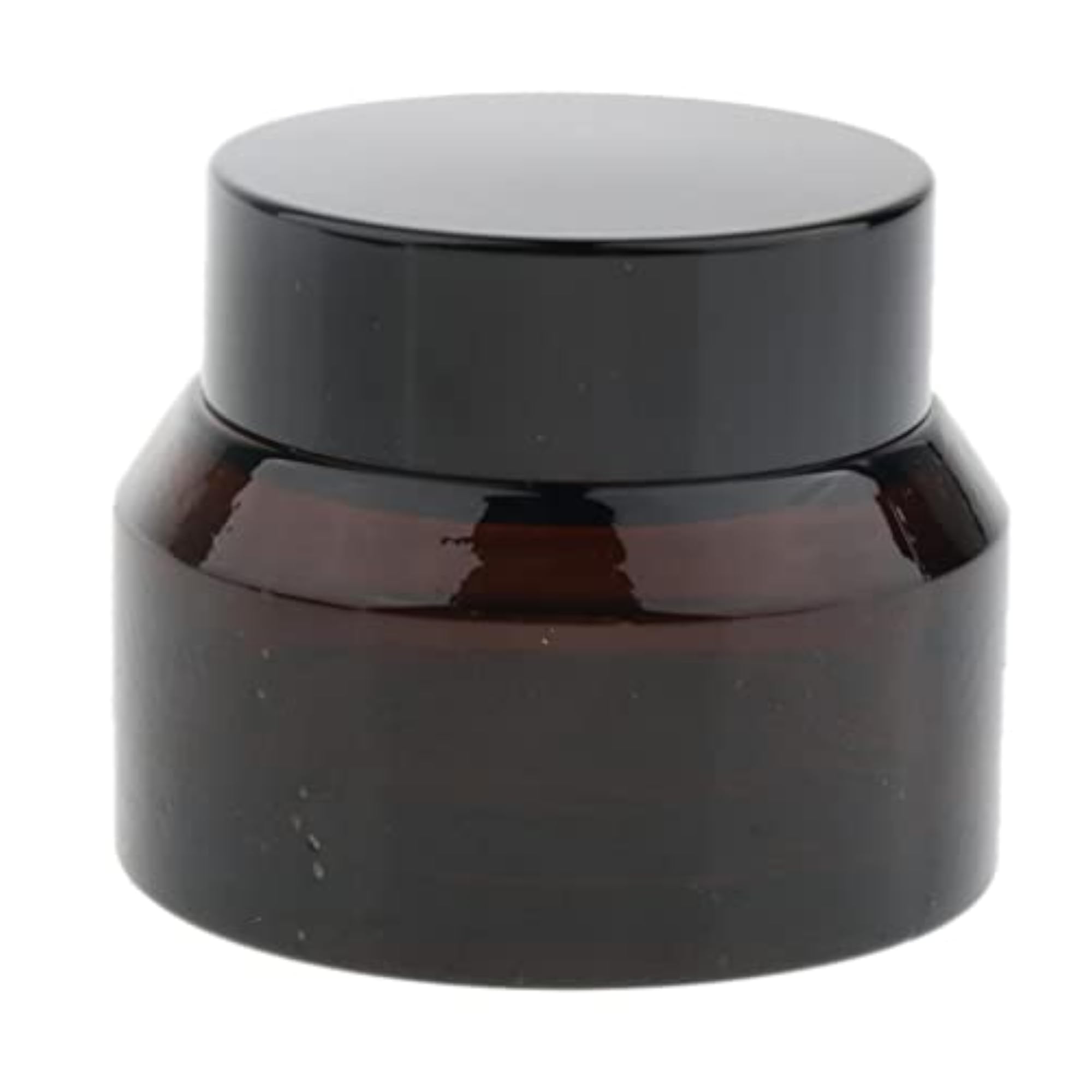 6 Pieces Refillable Glass Amber Cream Empty Lip Balm Container Jars 30g