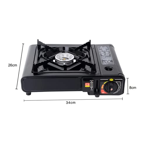 Camping Gas Stove, Outdoor Camping Stove Set, Mini Cooker Including Case, Ideal Equipment for Picnics, 4 Gas Cartridges - Image 7