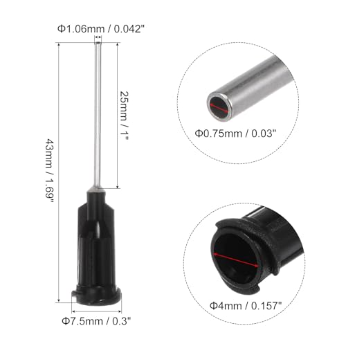 Agujas romas de precisión 19G con conector Luer Lock para dosificación exacta, 40 uds 3
