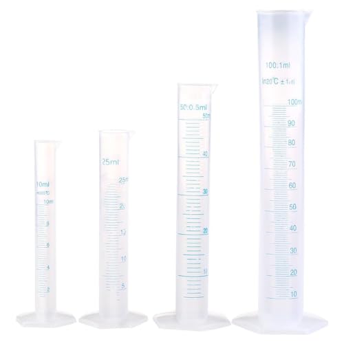 Cylindres Gradués en Plastique, Eprouvette de Mesure, Eprouvette Graduée Professionnel, Pour bricolage et laboratoires scientifiques, les outils de mesure du liquide...