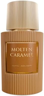 Paris Corner | Molten Caramel Perfume 3.4 Fl Oz | Sweet Gourmand Unisex Perfume for Men & Women | Creamy White Chocolate, Milky Caramel, Vanilla Notes | Long-Lasting Fragrance for All