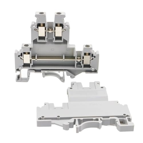 JDOUNFMO 10Pcs UKKB 3 DIN Rail Terminal Block 32A/500V Screw Clamp Compact 5.2mm High-Current Electrical Connectors