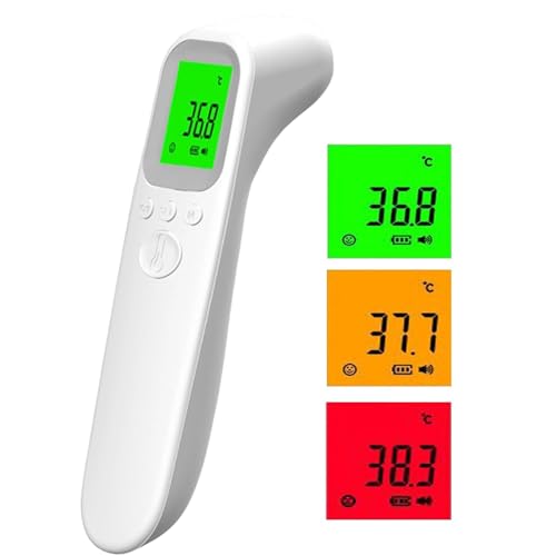 Image of Forehead Digital Infrared Thermometer for babies and Adults with Color Coded Fever Guidance| Instant 0.30 Second Reading | High Accuracy ±0.2C | Thermometer for Industrial, Kitchen