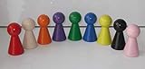Sockeldurchmesser : 31 mm 9 Figurenkegel , Spielfigur Titan, Halmakegel aus Holz , 60 mm - 9 Farben gemischt