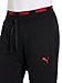 Puma Men's French Terry Lounge Pant with Dual Band and Drawcord, Black/for All Time Red