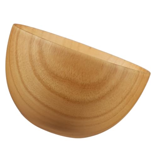 Holibanna Ciotola di stoviglie in Legno Massiccio Fatto Cibo Chiave Arredamento Riso insalatiera d'Epoca insalatiera da Ristorante Scodella Domestica Ciotola di Pasta Insalata di Legno