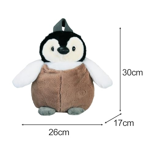 APLVFFZH Plüsch-Pinguin-Rucksack, Reisetasche, lässiger Rucksack für Jungen, Mädchen, Kinder, Erwachsene