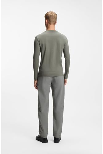 Boss Para Hombre. 50512111 Camiseta Tacks Gris Verdoso (Xxl), Casual, Verde, AlgodóN, Manga Larga - 5