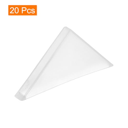 QUARKZMAN 20 Stück Eckenschutz Kunststoff 4x50mm Rechtwinklige Form Glas-Eckenschützer Kissen für den Eckschutz von Glas, Spiegel, Fliesen, Weiß