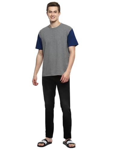 Image of hummel Hue Men's Boxy Fit Crew Neck Color Block Casual T-Shirt