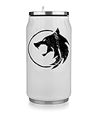 NoMoreFamous Wolf The Witcher Mug Taza Termo Vaso Termico Coffee Thermo