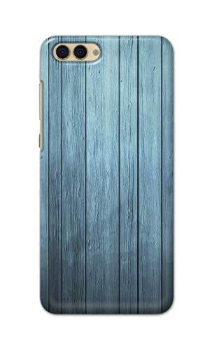 Image of Printed Hard Back Cover Case for Honor View 10 | Honor V10 Back Cover (Wooden Blue) -702