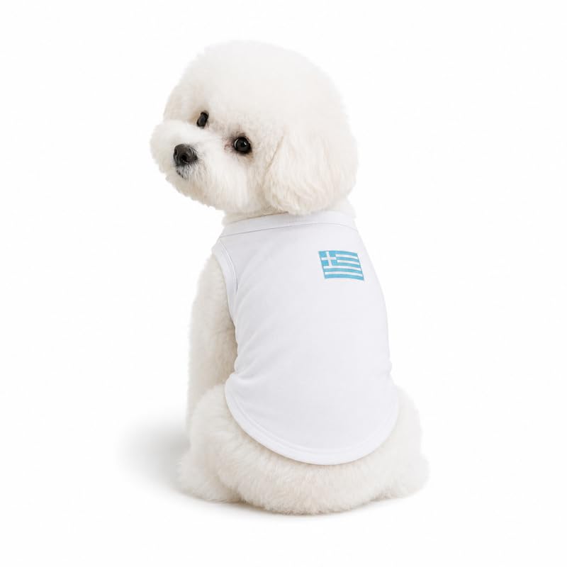 Chemise pour chien drapeau Grèce XXL : habit blanc léger contre les coups de soleil