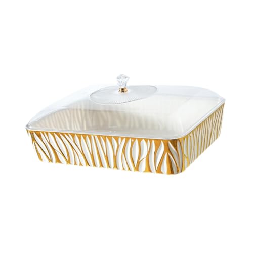 Pitycbo Sirviendo La Bandeja con Plato de Bocadillo Decorativo de La Tapa del Organizador Decorativo para El Desierto de Galletas Aniversario de Vegetales del, 351cmx258cmx155cm