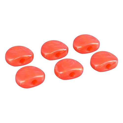 Generic Guitar Accessories, 6つセット エレキギターのチューニングペグハンドル 半円形のデザイン 取替部品 取り付け簡単 エレキ フォーク クラシックギター用 (赤)