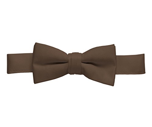 HOLD'EM Bow Tie For Mens Satin look Solid Color Adjustable Pre-tied
