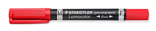 Staedtler Confezione 10 Marcatori Lumocolor Duo Rosso - 2