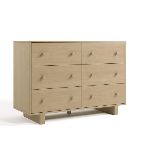 Storkcraft Texas 6 Drawer Dresser (Driftwood) GREENGUARD Gold Certified Baby Dresser Interlocking Drawer System for Nursery & Kids Bedroom Brown Chest for Kids Bedroom Nursery Storage