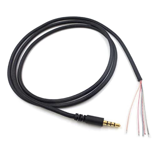 6,3 Mm X 3,0 Mm Stecker Auf Blankem Draht – Offenes Ende, Schwarz, Für 2-polige Stromkabel | Ersatz Für Computerkabel, Einfach Anzuschließen