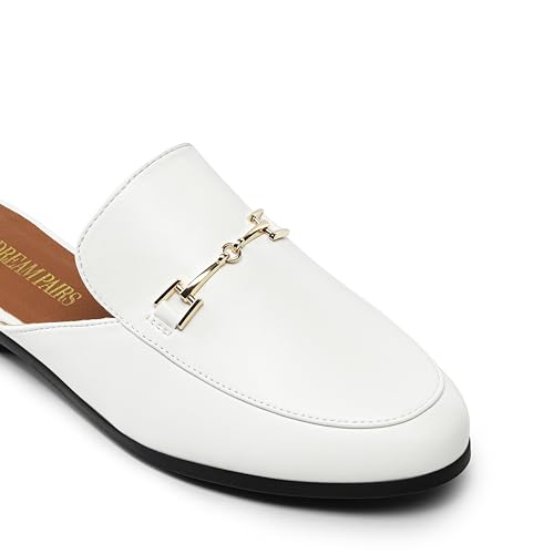 Image of DREAM PAIRS Mules for Women Flats Slip on Comfortable | Pointed Toe Slip on Slides Buckle Lightweight Loafers Shoes for Office Work Business and Casual Wear