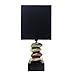 Elegant Designs LT1036-BLK Rectangular Dual Stacked Stone Ceramic Table Lamp, Black