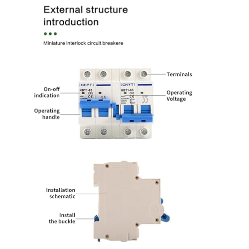 Inverseur de source manuel 2P+2P 63A pour éviter les coupures de courant