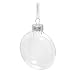 youseexmas Clear Glass Disc Ornament Flat Ball 80 mm(3.15-Inch) Pack of 6