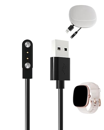 toergy Cable de carga para reloj inteligente HUAKUA D3, cable de carga USB, fijación magnética, carga rápida, ligera, duradera, portátil, bolsa de almacenamiento de silicona de viaje
