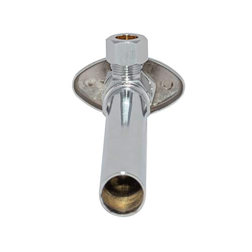 Eastman 04182Lf Multi-Turn Angle Stop Valve With Extension 1/2 Inch Sweat X 3/8 Inch Od Comp, Chrome #TOP2