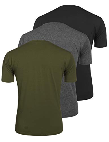 Coofandy Men's 3Pack Henley Shirts Short Sleeve Casual Front Placket Basic Summer Solid T Shirts #TOP4