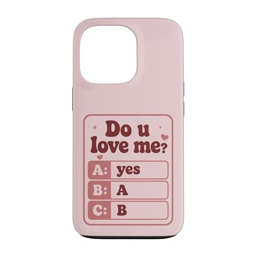 Do U Love Me Romantic Humor Couple Hearts Cute Quiz Case for iPhone 13 Pro