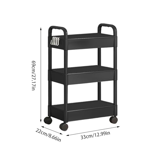 Chariot de rangement Nizer à 3 étages compact pour optimiser la maison - 3