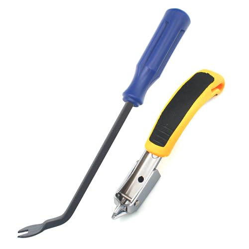 Upholstery Staple Remover, Construction Staple Remover Tool, Heavy Duty Tack Lifter Carpet Remover, Nail Puller for Removing All Kinds of Staples for Furniture, Canvas, Wooden Case, Carton