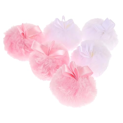 PLAFOPE Fuzzy Powder Puff 6pcs Makeup Puff Sponges Makeup Applicator for Face Powder