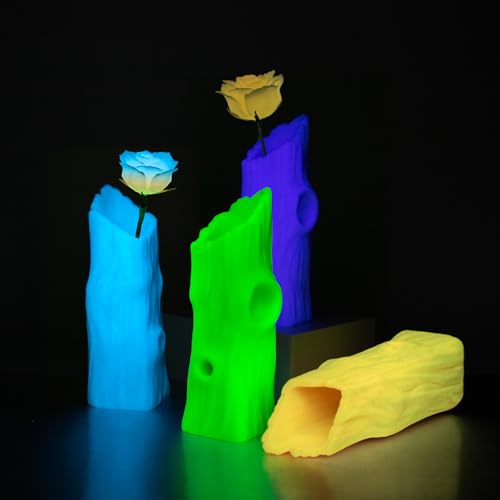 Image of iSANMATE 3D Printer Filament Bundle, Glow in The Dark Filament Orange, Green, Blue, and Purple, PETG Filament 1.75 mm, Dimensional Accuracy + /- 0.03 mm, 250g X 4 Pack