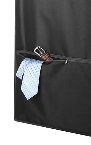 Whitmor Zippered Garment Bag with Pocket - Set of 3 - Black thumbnail 6