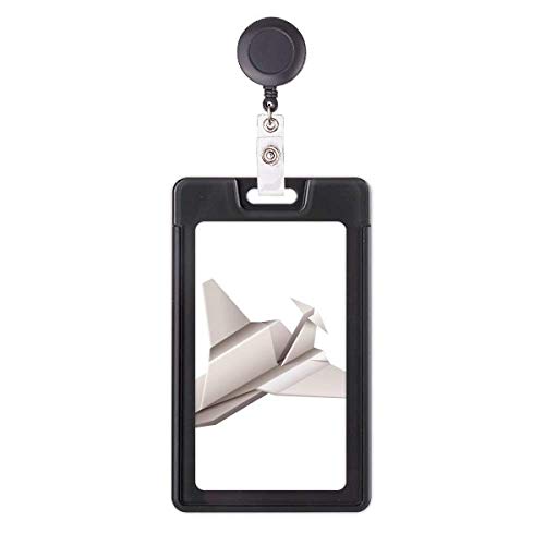 Enrouleur porte-badge origami robuste avec étui carte avion