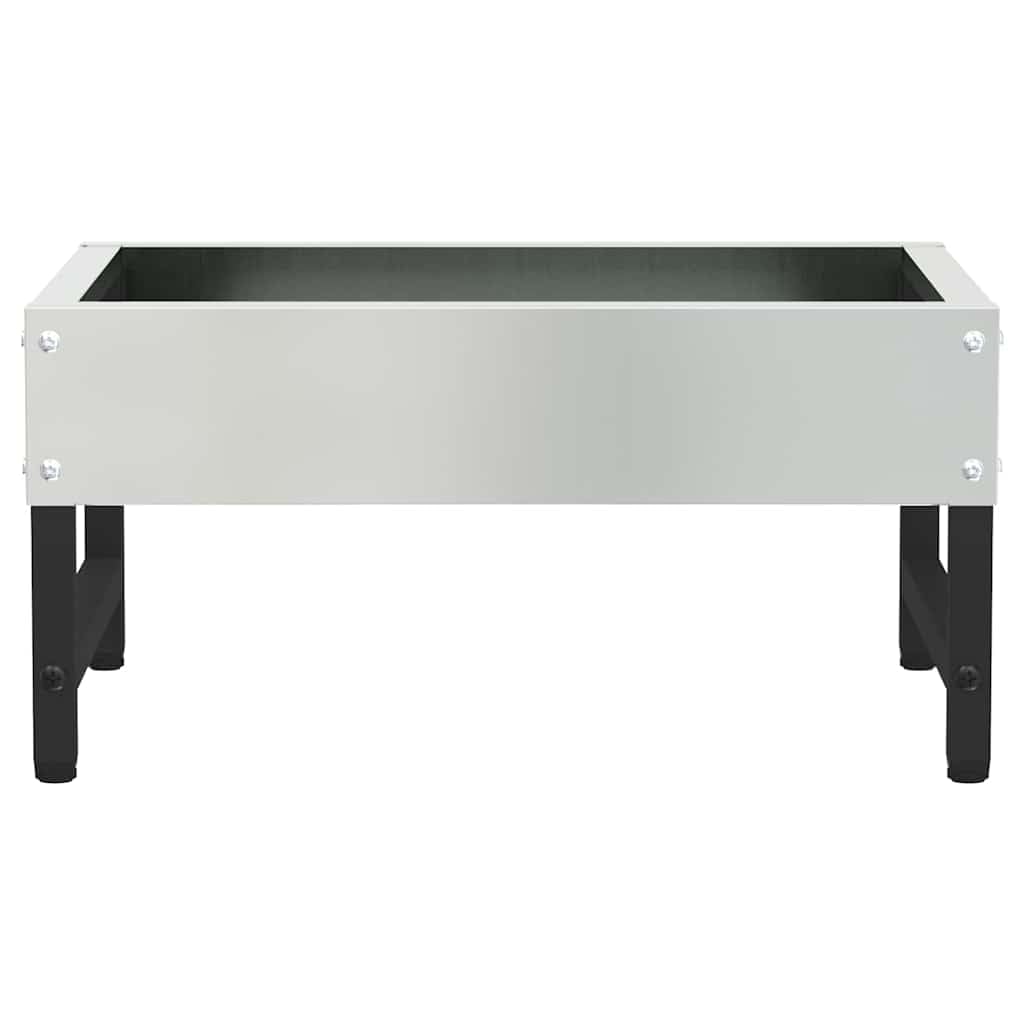 Comedero para pájaros plateado de acero galvanizado, 34 x 26 x 16 cm, capacidad de 3 kg, resistente a la intemperie y al agua, para interior y exterior, con soporte para dos lápices de