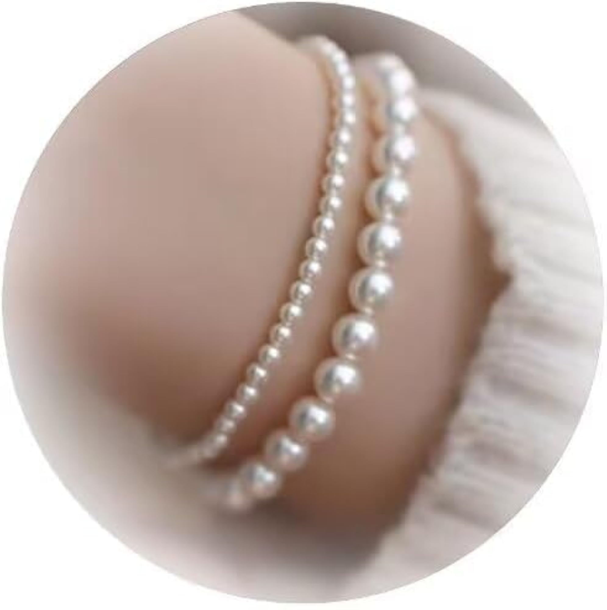 2pc Stackable Pearl Bracelets for Wedding, Bridal