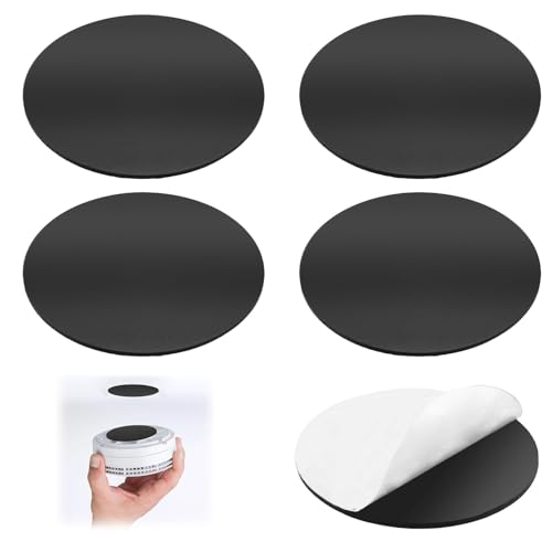 Support Magnétique pour Détecteur de Fumée - Lot de 5 Pastilles Adhésives 3M, Fixation Murale et Plafond Sans Perçage, Compatible avec Détecteurs de Gaz,...