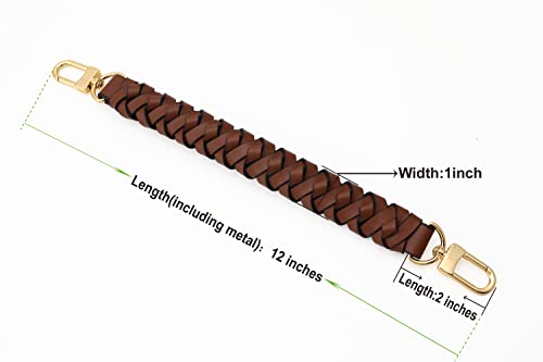 Image of 12 Inches Genuine Leather Top Braided Handle Suitable for Hobo Bucket Bags Pochette Bag